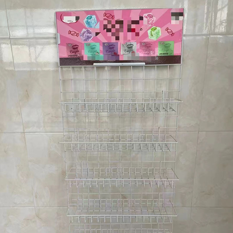 超市货架网格白色挂网展示架陈列架背网食品挂篮货架侧网可定批发