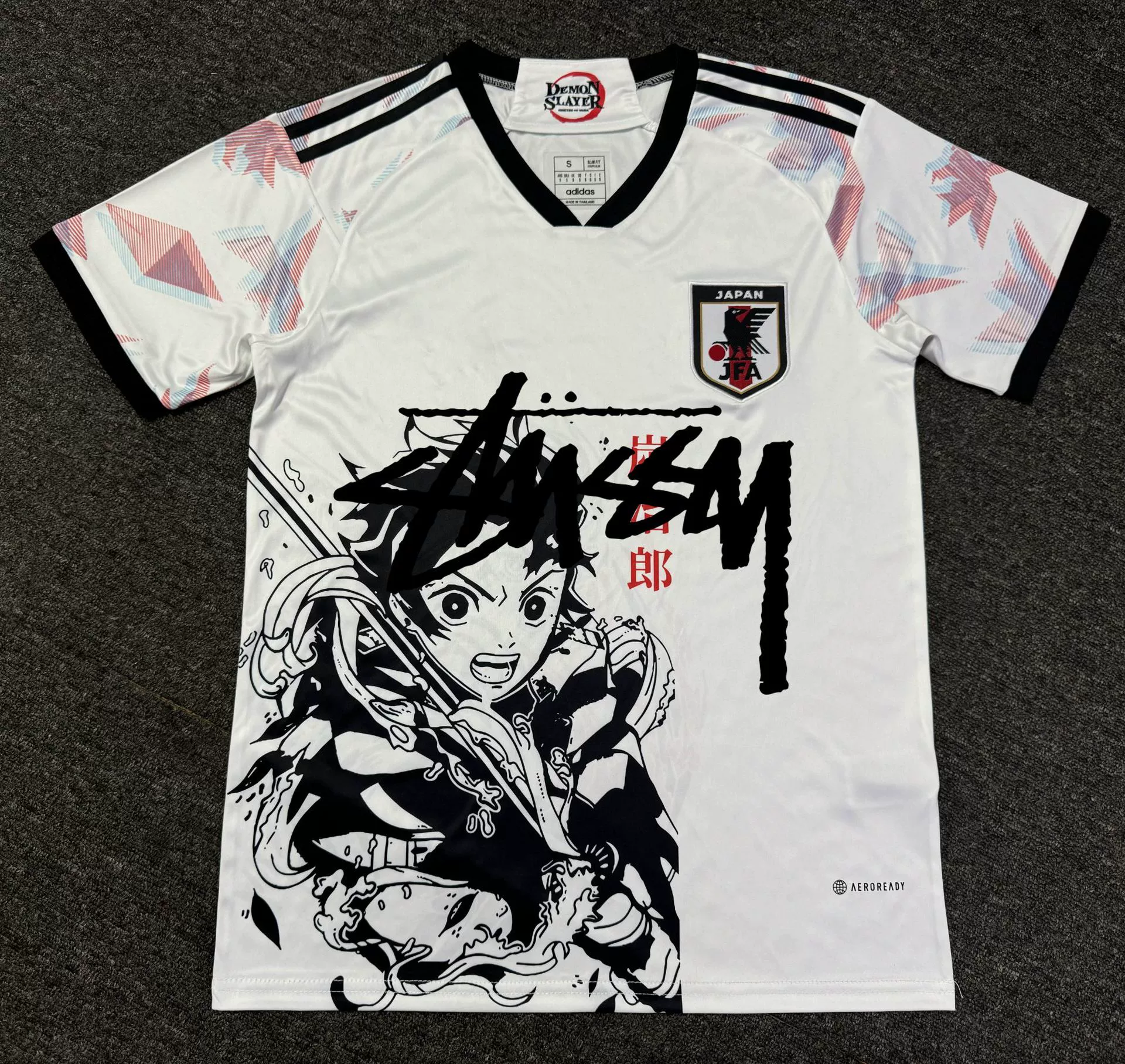 Футболка в японском стиле Stussy версия фанатский комплект джерси аниме Y3 японский самурай Гоку тренд совместное брендинг