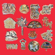 城市印象开封金属磁吸文创冰箱贴原创特色景点旅游纪念品现货批发