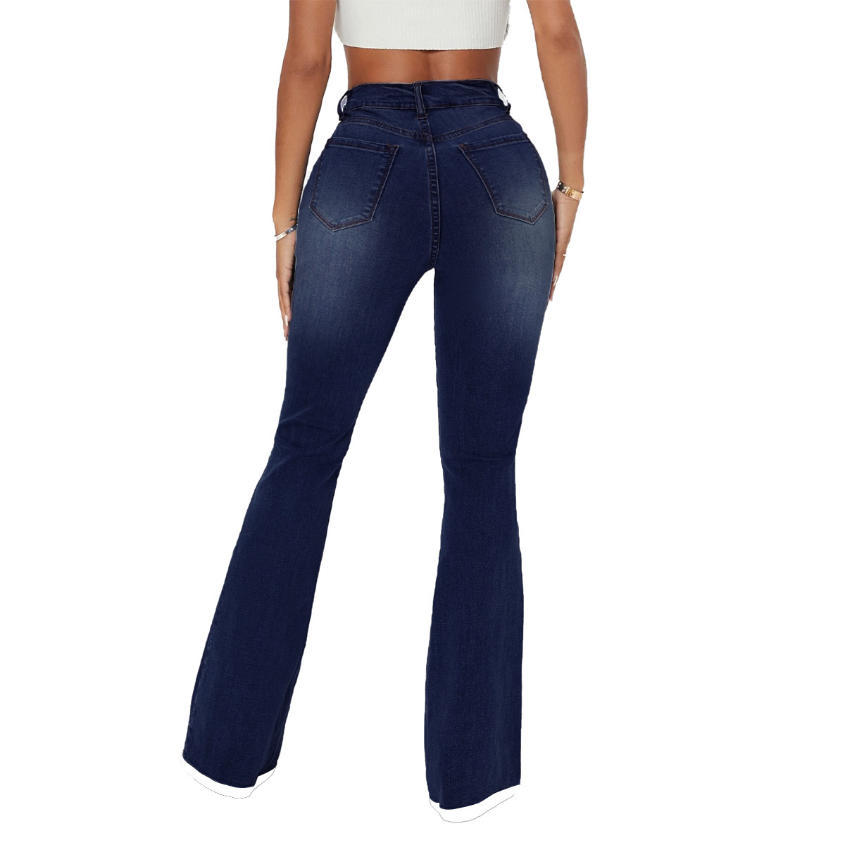 Plus Size High Waist Slim Fit Jeans NSGYY107746