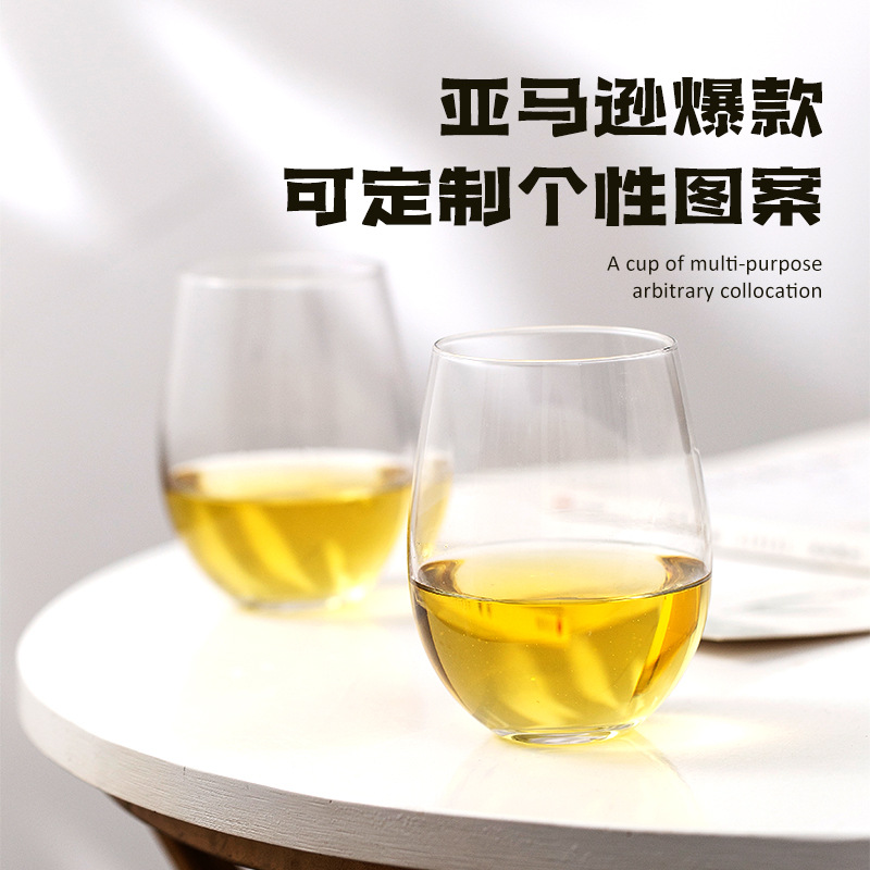 Glass transparent wineglass for home use for whiskey