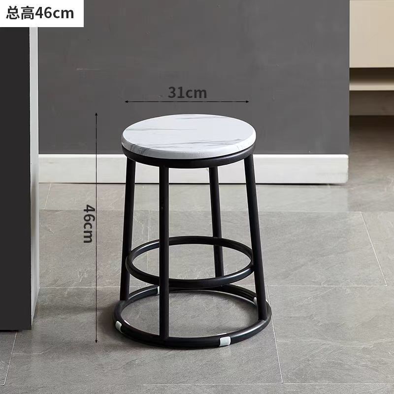 두꺼워진 업그레이드 - 45 하이 화이트 대리석 패턴 + 블랙 선반