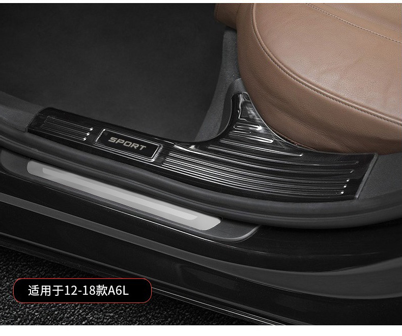 Suitable for Audi Door Sill Strip A6L/Q5L/A4L/A3L/Q3 Modified A7L Welcome Pedal A5 Interior Decoration