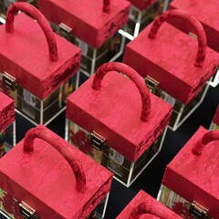 中国風錦織り結婚式のキャンディボックス、アクリルボックス、ギフト、婚約のお返し、ブライズメイドギフト、ギフトボックス、結婚式の必需品