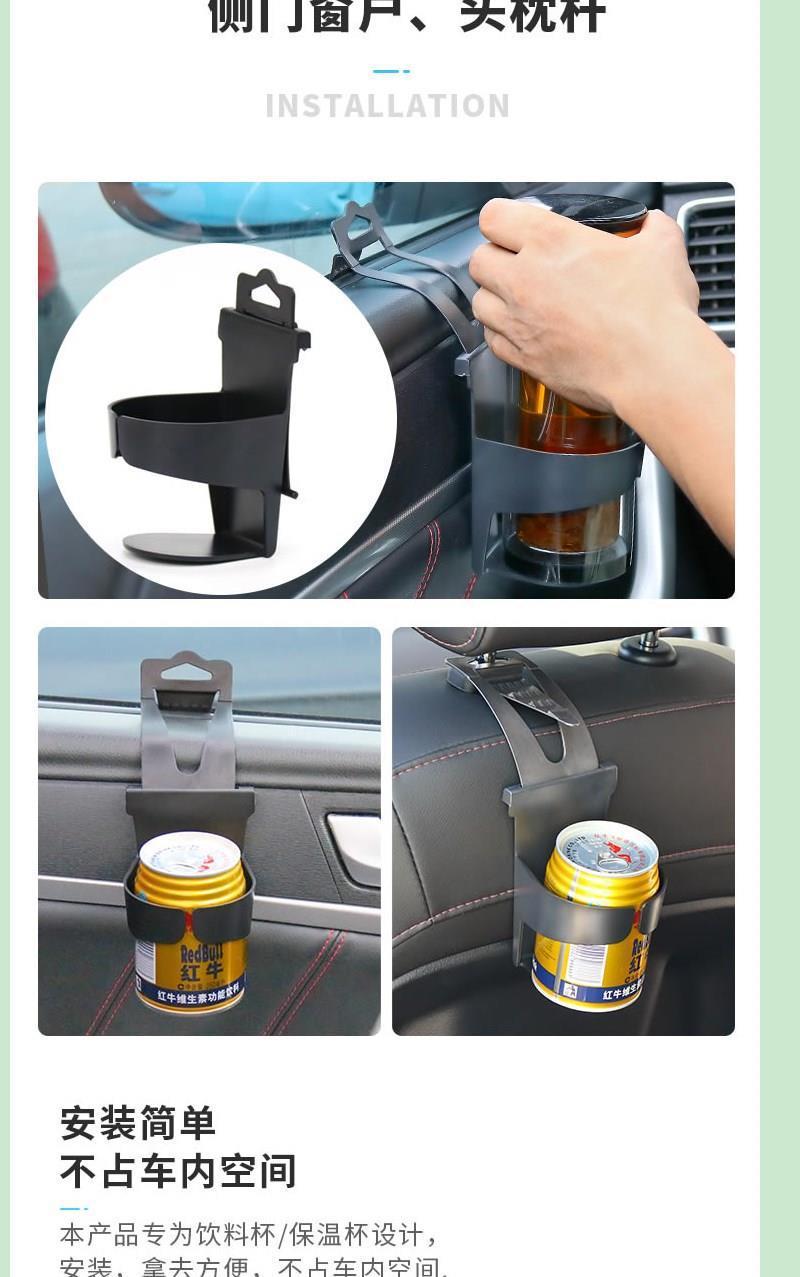 Car Door-Side Ashtray, Hanging Car Cup Holder, Multifunctional In-Car Ashtray with Led Night Light
