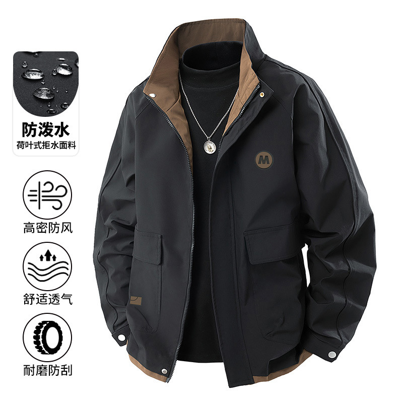 Cross-Border American-Style Workwear Jacket for Men, Spring and Autumn Trendy Brand Loose Casual Oversized Mountaineering Jacket, Fleece-Lined Outdoor Jacket