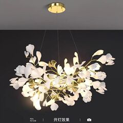 軽豪華別荘ホテル照明バーレストランシャンデリア後現代デザイナー芸術木の葉照明器具卸売り