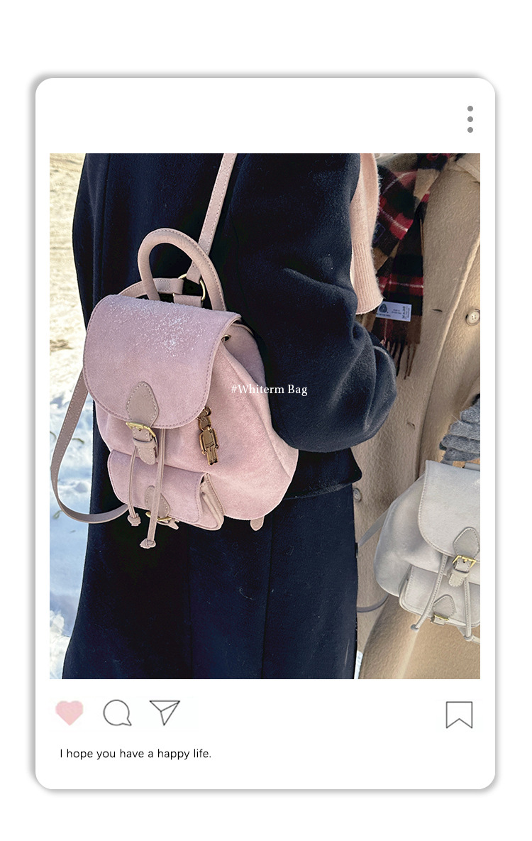 Women's Suede Backpack Versatile Casual Shoulder Bag For Women_voghion.com