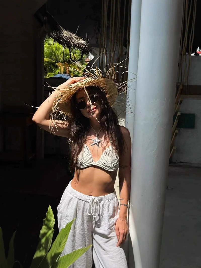 Women's bohemian shell bra