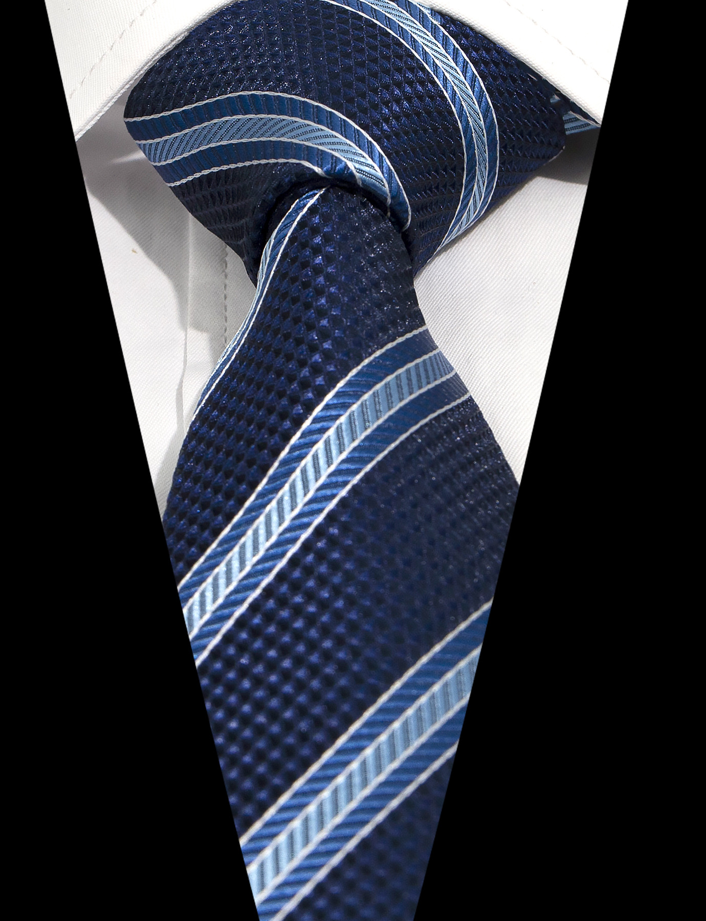 Business Formal Stripe Plaid Polyester Unisex Tie display picture 46