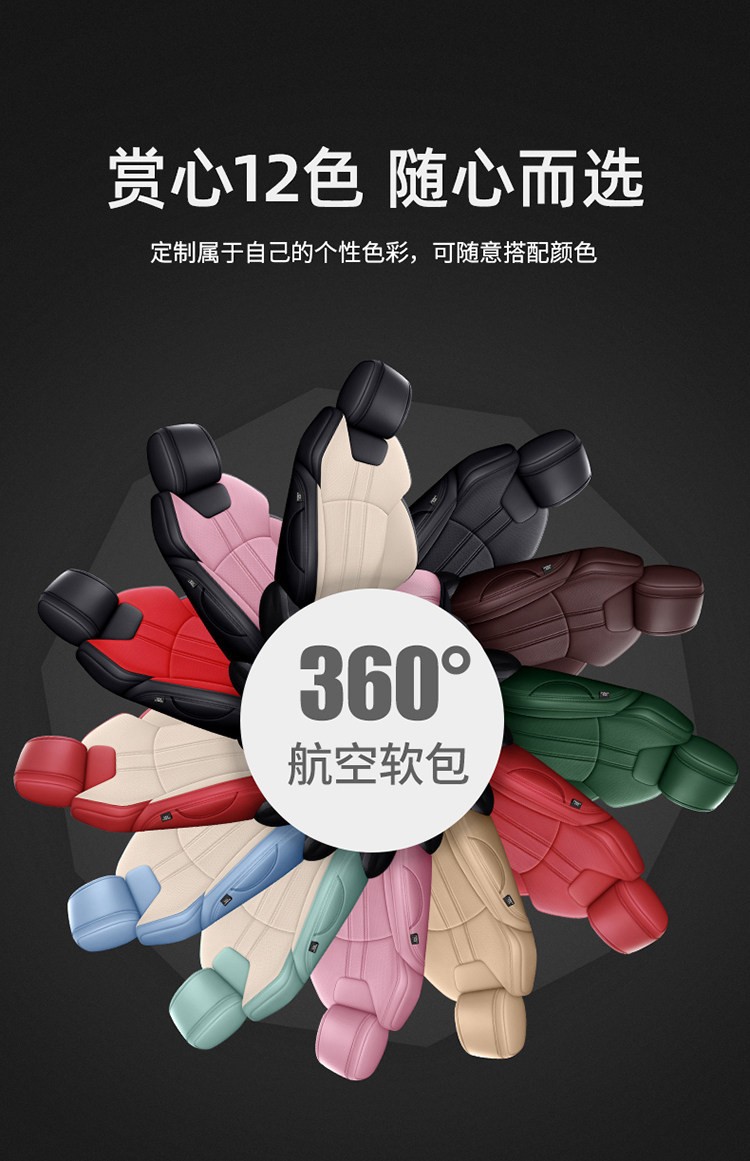 Custom-fit car seat covers, suitable for all seasons, with a full wrap-around design, 360-degree coverage, perforated leather for breathability, and designed specifically for your car model