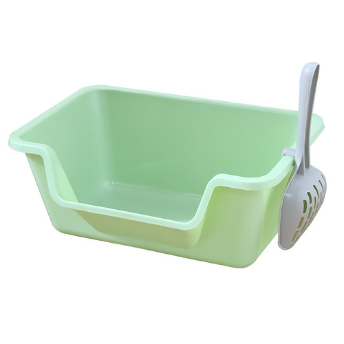 Larger-than-life oversized semi-enclosed anti-splatter giant cat litter box with high capacity, a must-have pet product for cats.