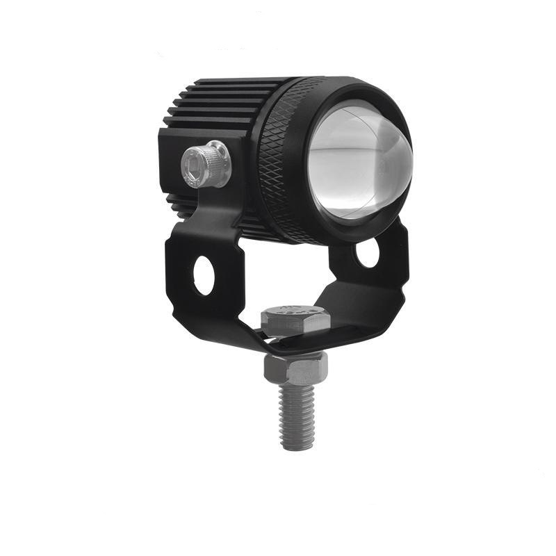 Motocicleta pequeña pistola de acero lente de luz doble LED tangente proyector faro externo luz del coche Super brillante pavimentación fuerte luz
