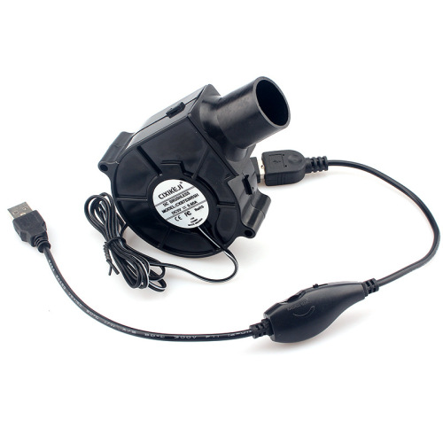 Factory direct supply 7530 blower with round tube head power bank 5V adjustable speed controller outdoor barbecue firewood heating stove