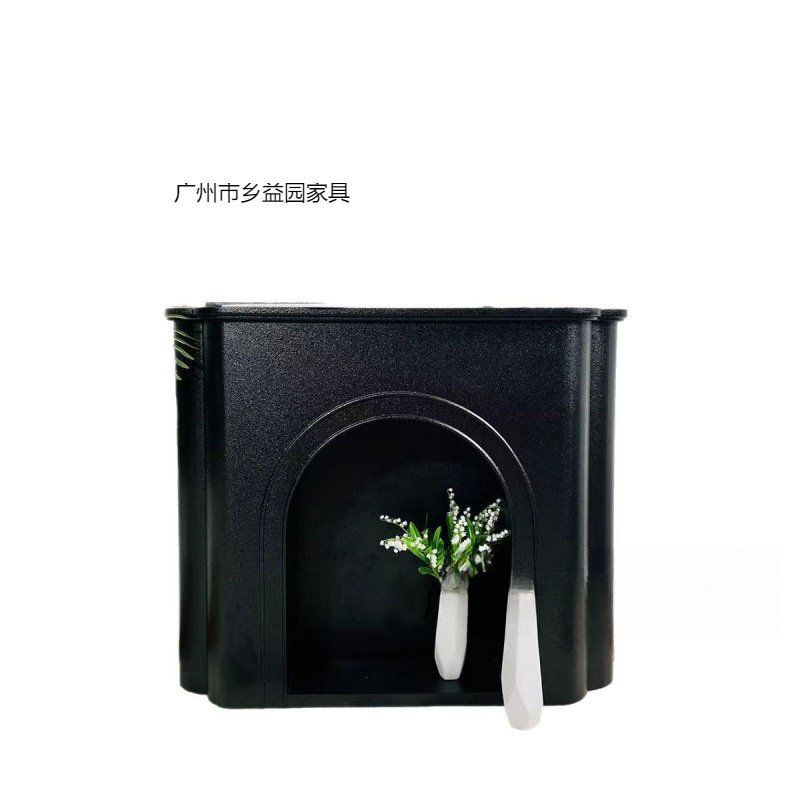 フレンチクリームスタイル暖炉キャビネットリビングルーム装飾キャビネット発光収納キャビネット北欧白屋内ディスプレイキャビネットB&B|undefined