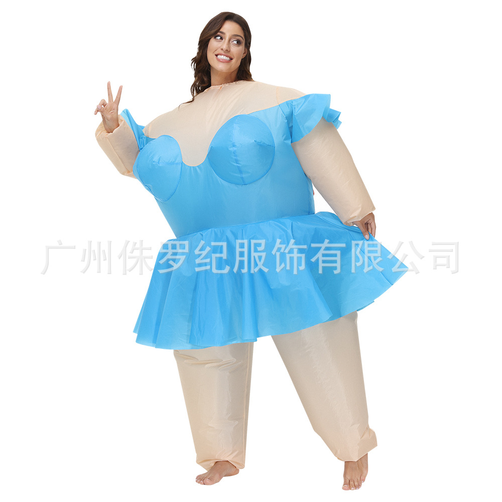 Disfraz inflable para fiesta de Halloween, carnaval, reunión anual, payaso, sumo, ballet