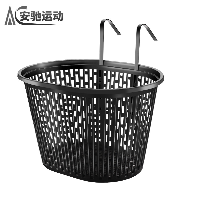 Cesta de bicicleta cesta delantera bicicleta de montaña de plástico bicicleta plegable universal cesta azul cesta de verduras cesta colgante