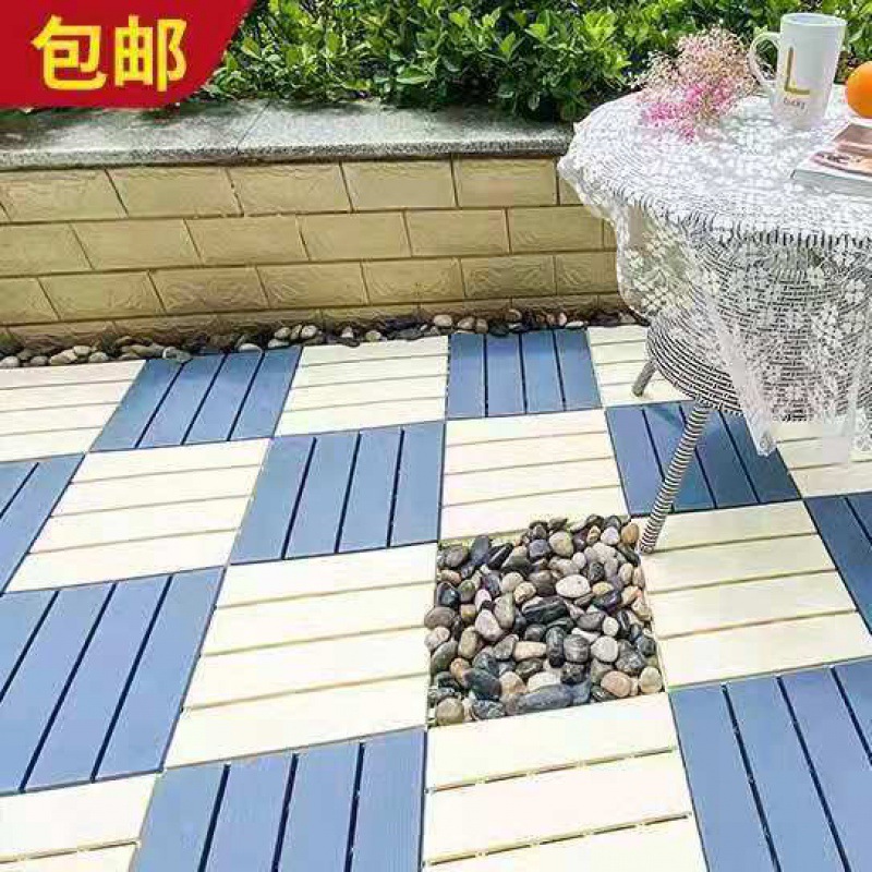 Piso de Madera Plástica Ensamble para Exterior Anticorrosivo para Balcón y Jardín image 4