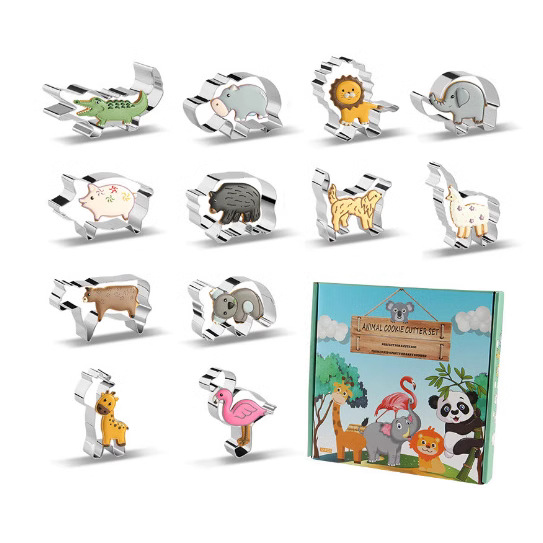 Tema de dibujos animados dinosaurio galleta molde cookie Cutter traje Día San Valentín Acción de Gracias galleta molde DIY herramientas para hornear
