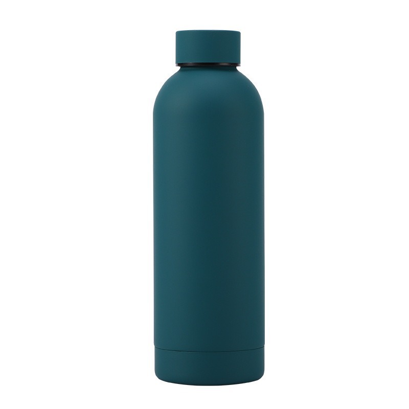 Botella de goma transfronteriza de color sólido 304 taza de aislamiento de acero inoxidable portátil al aire libre hervidor deportivo