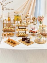 木制甜品台展示架摆件冷餐茶歇摆台野餐下午茶点心水果托盘蛋糕架