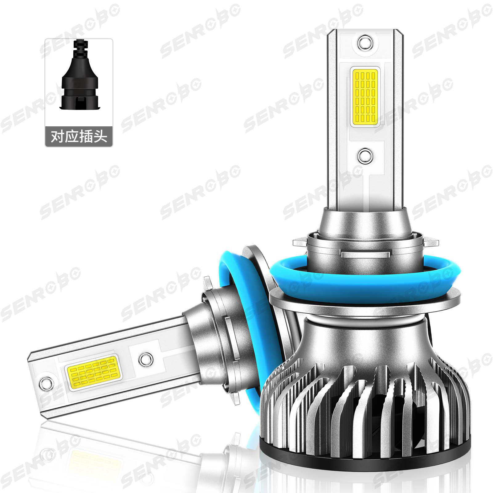 Nuevos productos transfronterizos de automóviles LED luz super brillante 6000K transformar faro de iluminación H4 H11 fábrica al por mayor