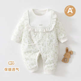 新生婴儿满月宝宝衣服初生宝宝蝴蝶衣52婴儿红色连体衣护肚哈衣