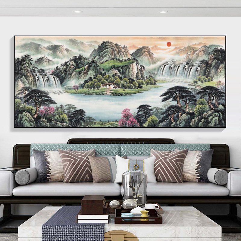 聚宝盆 / 100*40 PS原木+油画布