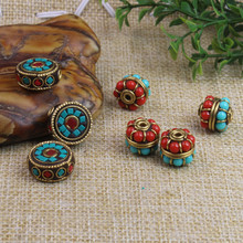 黄铜藏式大孔隔珠 直播带货汉服手串项链隔珠 diy民族风饰品配件