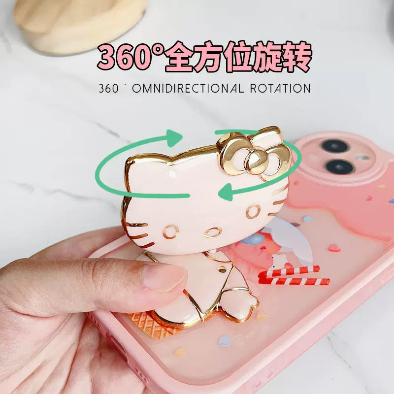 KT Cat Кронштейн для мобильного телефона зеркало для макияжа Домашний Настольный кронштейн кольцо Пряжка на палец алмаз женская Персонализированная задняя оболочка артефакт