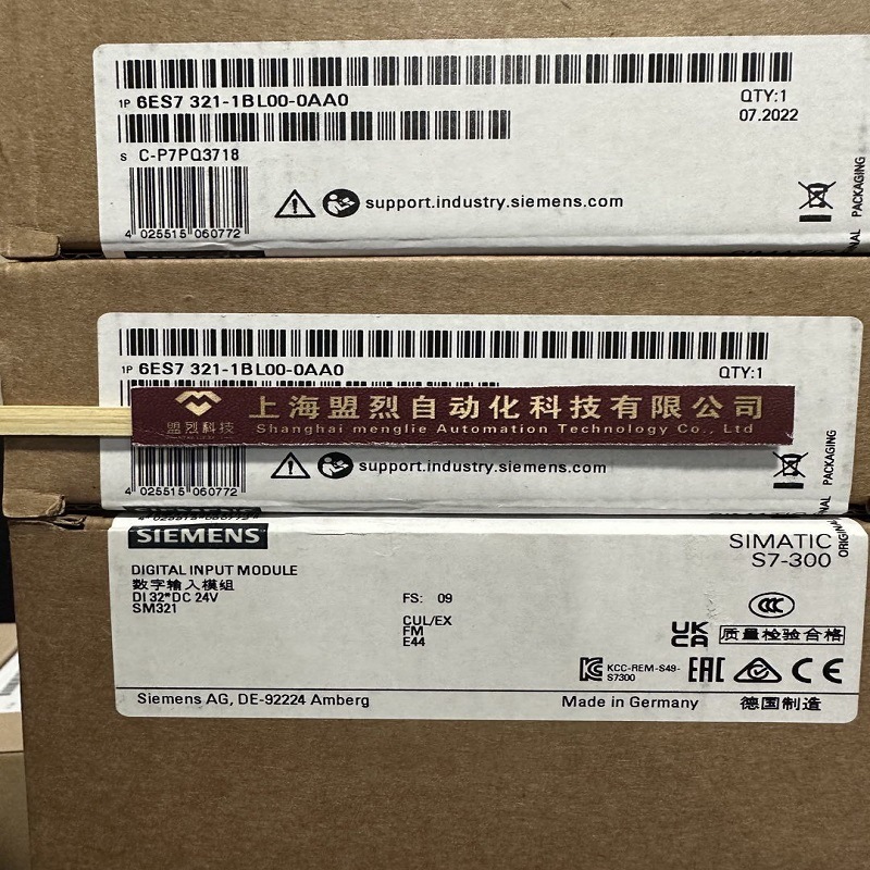 西门子6ES7321-1BL00-0AA0 S7-300全新正品6ES7 321-1BLOO-OAAO