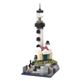 MOC building blocks compatible with Lego 125439 mini lighthouse miniature scene building creative model decoration gift