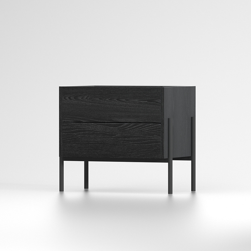 Designer Italian Minimalist Bedside Table Modern Simple Integrated Bedside Table with Light Bedroom Storage Cabinet Storage Cabinet
