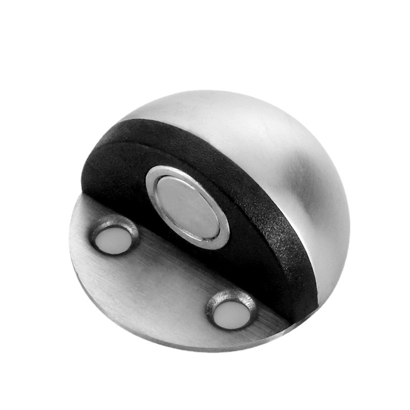 Auténtico 304/201 Techo de tortuga de acero inoxidable Tapón magnético Goma semicircular anticolisión Bloque de puerta con puerta magnética sin perforación