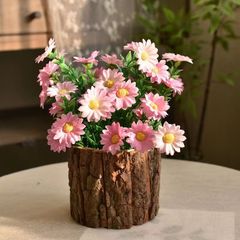レトロな樹皮桶花芸樹皮杭抱っこ桶生け花花乾花桶クリスマス教師木製植木鉢