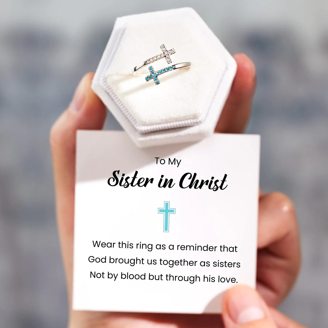 Cross Pattern Women's Gender Plating, Inlay Design 925 Sterling Silver Zircon Cross Open Rings