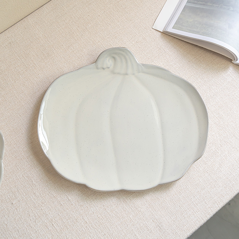 创意陶瓷南瓜盘14英寸盘子西餐点心盘糕点盘甜品展示盘大号菜盘子