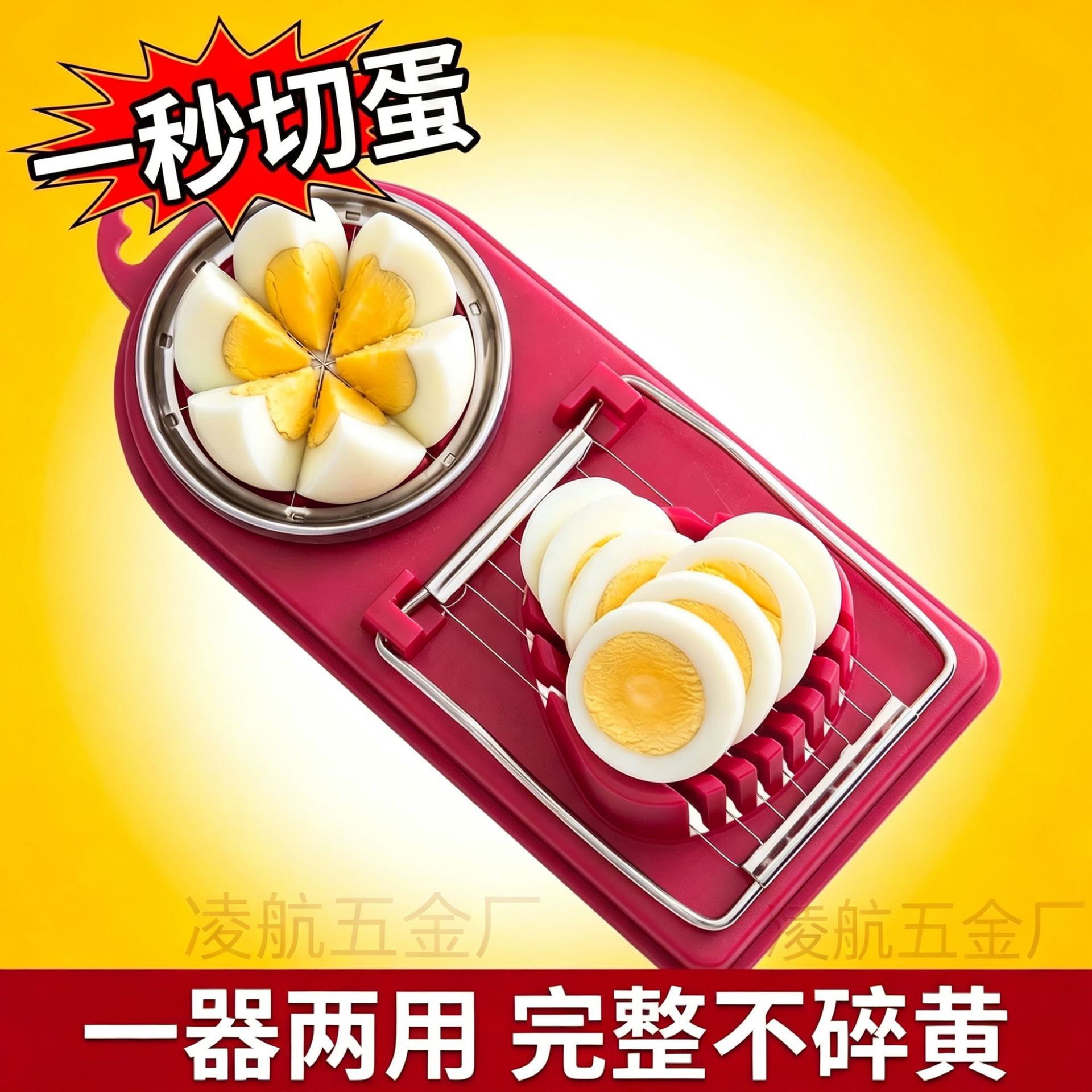 Dual-purpose egg slicer, a multi-functional household tool for cutting and slicing eggs, perfect for preparing preserved eggs and creating decorative egg arrangements