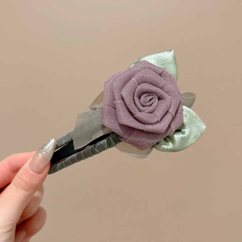 Camellia clip de cabello de tiburón clip de cabello de cabello de mujer detrás de la cabeza pequeña clip de cabello nuevo estilo chino de alta calidad clip de cabello de flores