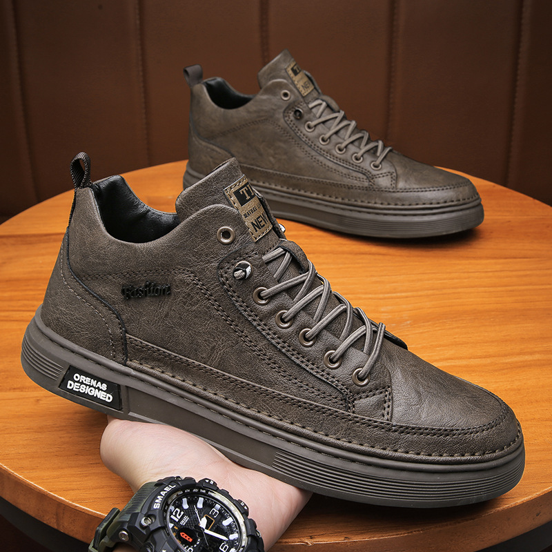 Martin botas zapatos de hombre invierno alto retro británicos zapatos de cuero casuales botas de trabajo de alta calidad zapatos de skate zapatos de moda