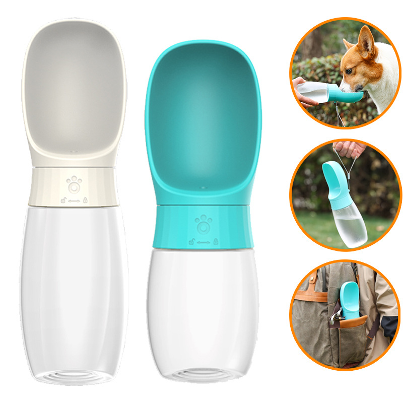 Taza de salida para perros transfronteriza Taza de acompañamiento para mascotas multifuncional al aire libre Alimentador de agua para mascotas portátil