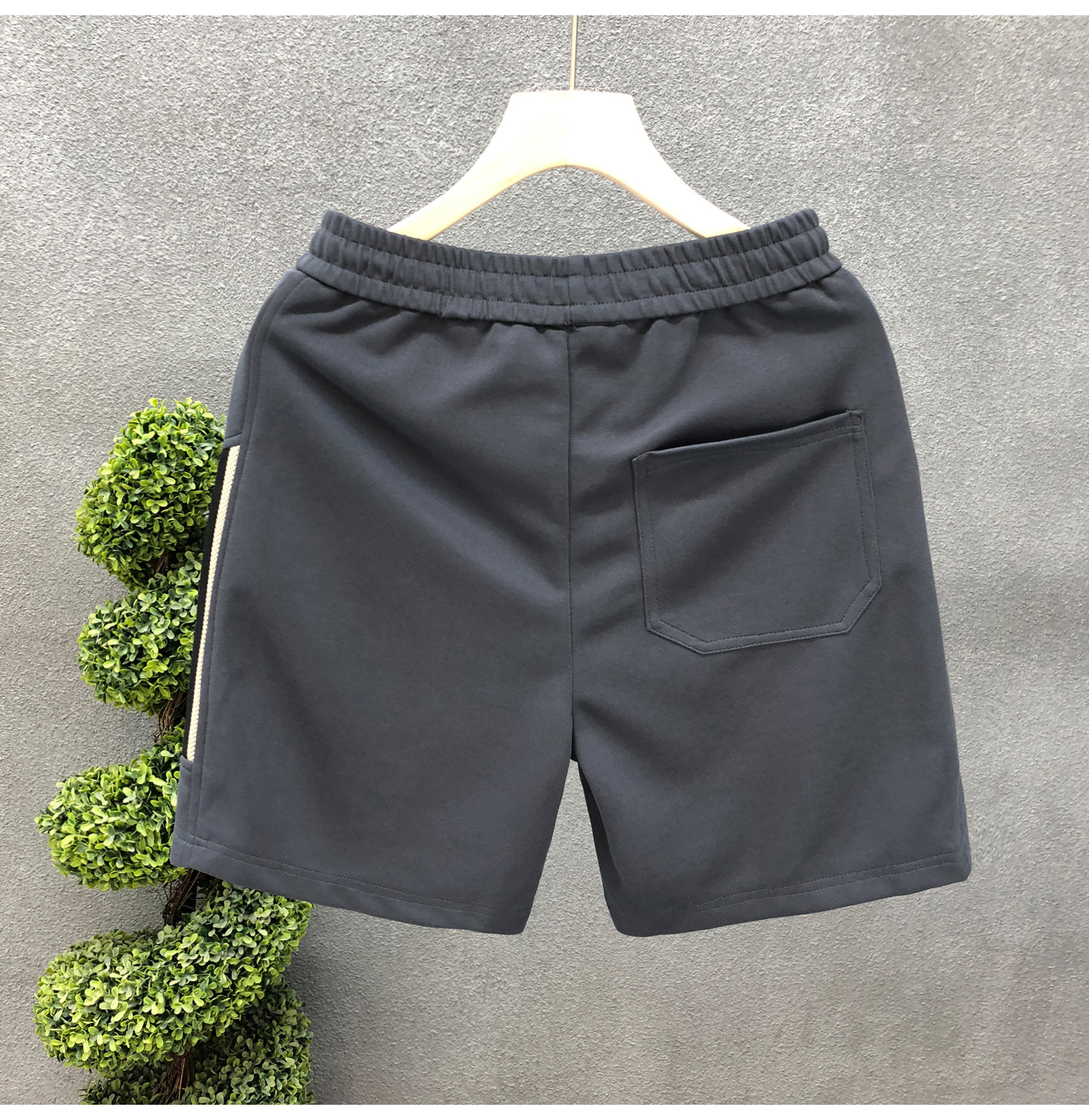Men's Clothing Men's Black Casual Shorts Trendy Summer Five Point Pants Fashionable Outerwear Sports Style Casual Beach Sports Shorts_viptrois.com