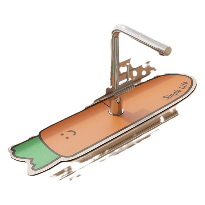 Cocina grifo de barro de diatomeas almohadilla absorbente fregadero a prueba de salpicaduras almohadilla de drenaje mesa de baño mesa de lavado estrecha