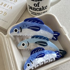 锌琦发饰新款海洋沙丁鱼抓夹个性高级感发夹可爱后脑勺醋酸鲨鱼夹