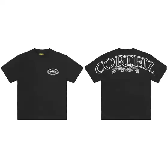 Foreign Trade Corteiz Alcatraz Bee Letter Printed Short-Sleeved Men's and Women's Street Fashion Brand Loose Casual Round Neck T-Shirt