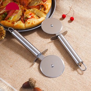 Stainless Steel Tube Handle Single Wheel Pizza Cutter Pizza Wheel Knife Pizza Cutter Kitchen Gadget