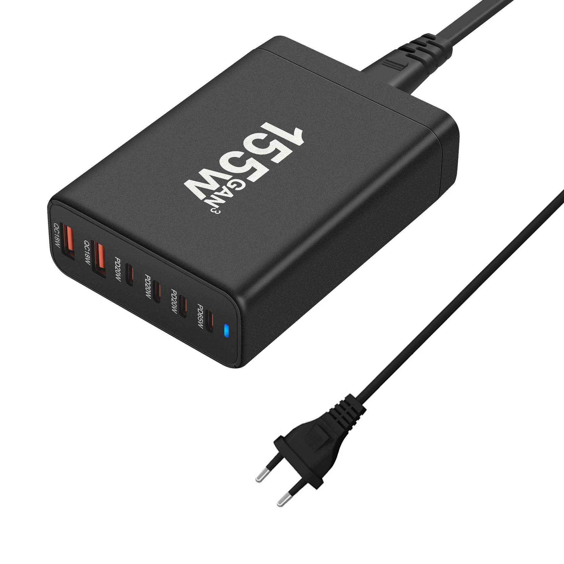 155W никель PD настольная зарядка кросс-бордер горячий продаж multi-функциональный PD адаптер 3A3C multi-слот PD прямое зарядное