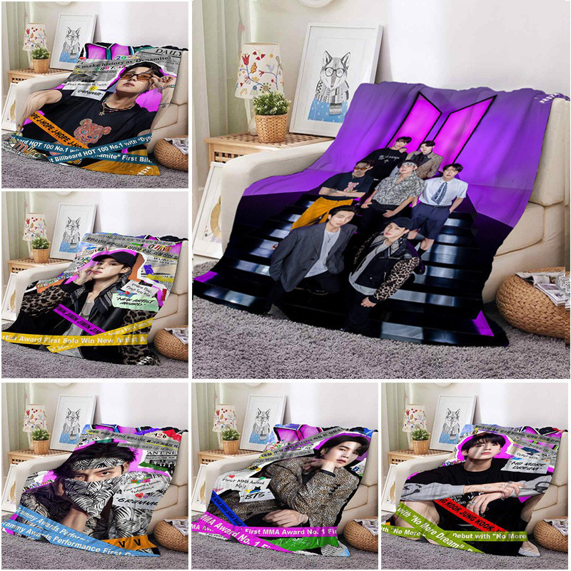 BTS Proof Teaser Flannel Blanket Air-conditioning Blanket Nap Blanket Four Seasons General Cross-border Generating