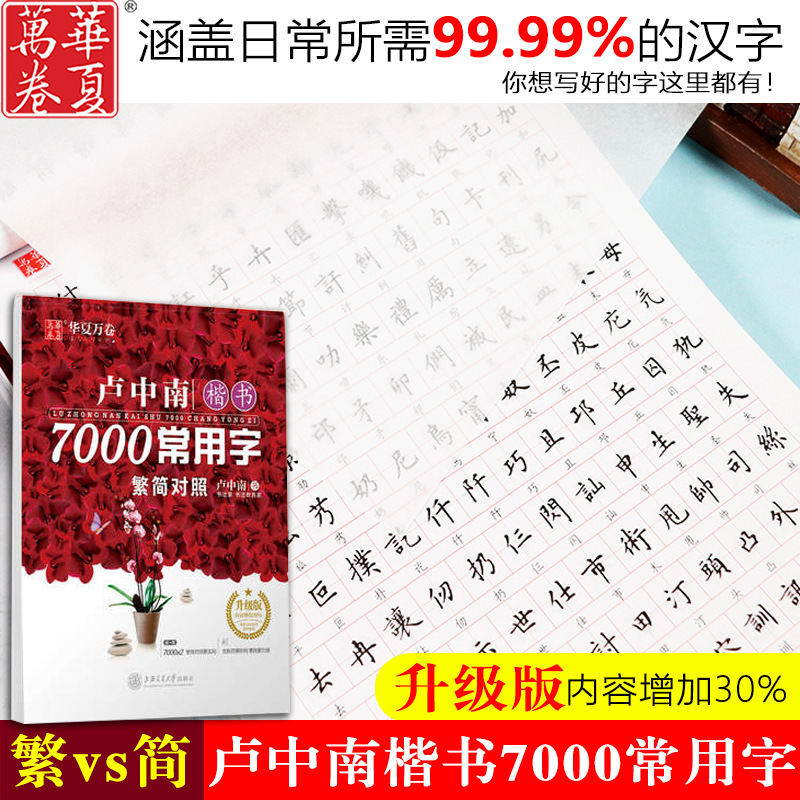 卢中南楷书7000常用字硬笔书法学生成人钢笔字帖临摹练字正楷字贴