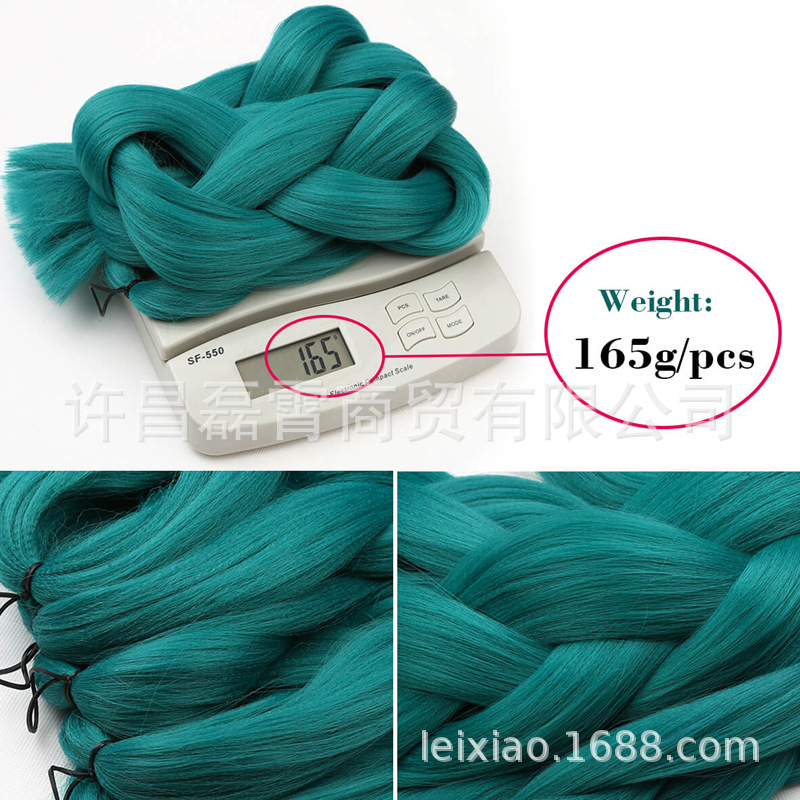 Xuchang Factory 165g Ultra braid color fibra química trenza cabello trenzado sucio trenza